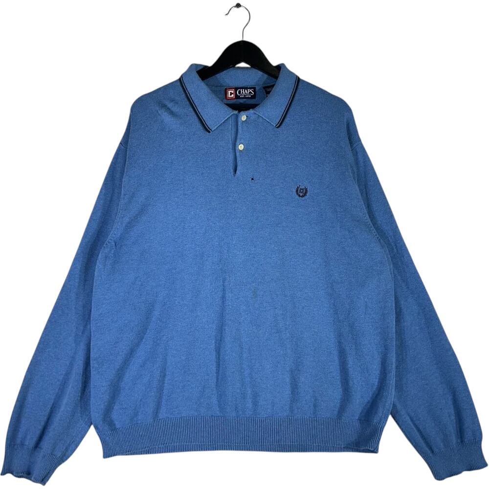 Chaps Mini Logo Collared Sweater - image 1